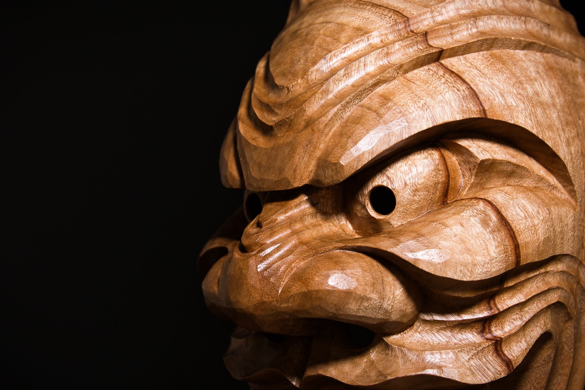 ”Oni” Furyu Mask [浮立面]– Woodborn Guardian