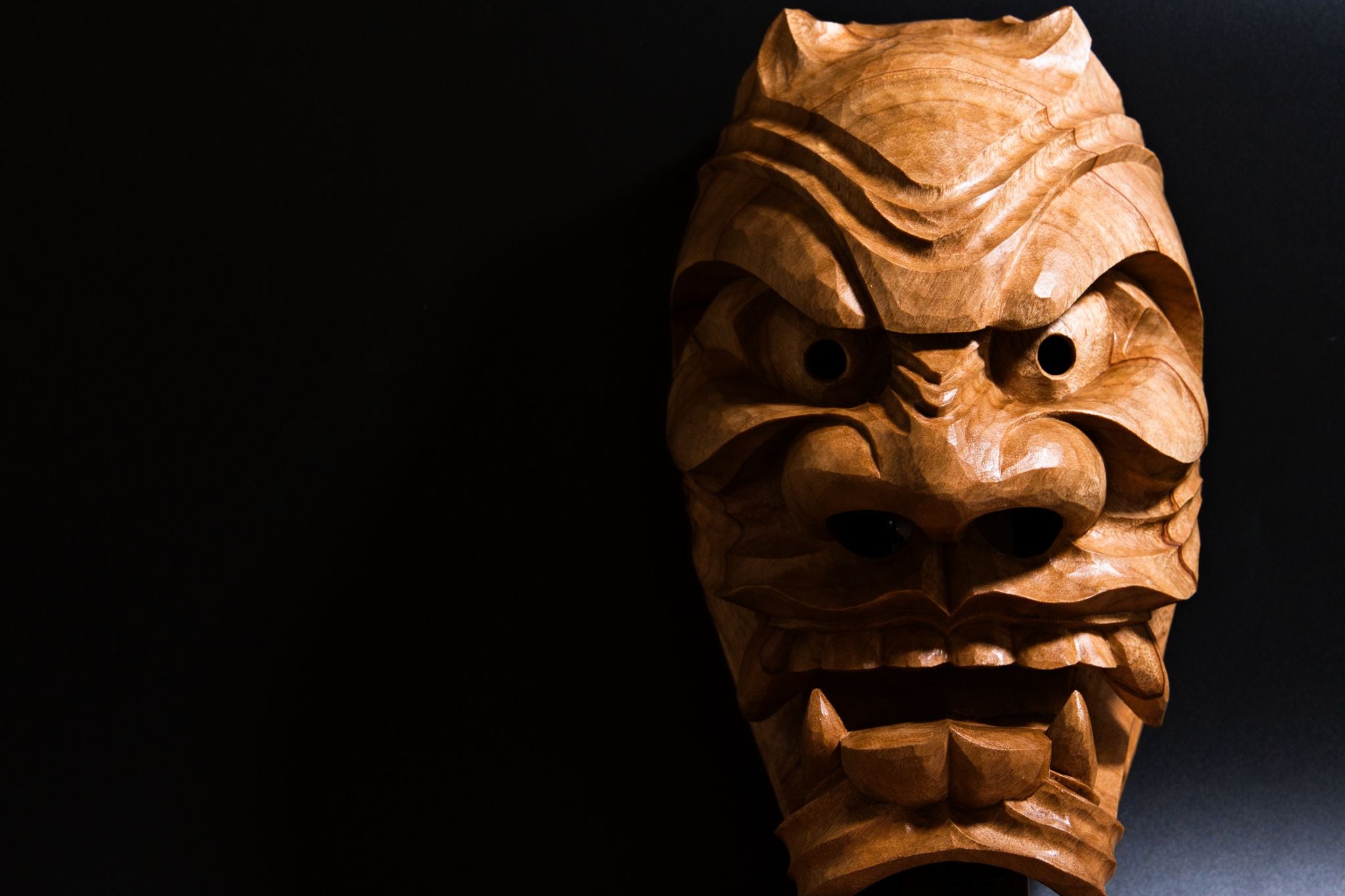 ”Oni” Furyu Mask [浮立面]– Woodborn Guardian